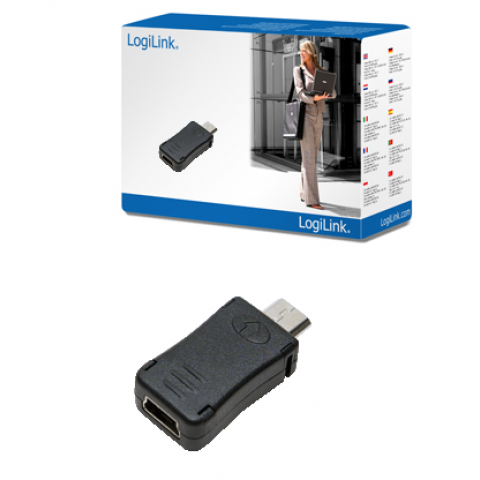 LogiLink Mini 5pin USB Female to Micro B USB Male Adaptor