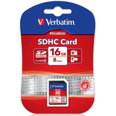 Verbatim 16GB SDHC Flash Card Class 10