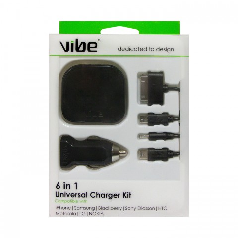 Universal 6 in 1 Mains Charger for Mobile Phones