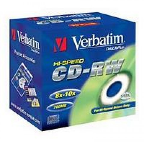 Verbatim CD-RW 8x-12x 10 Pack Jewel Cased 
