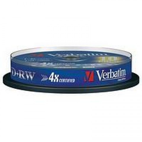 Verbatim DVD+RW 4x - 10 in Tub