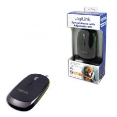 LogiLink USB Optical Mouse with Adjustable 800 / 1200 / 1600 DPI