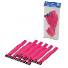 LogiLink Wire Strap Set (Pink) - 10 Pack 