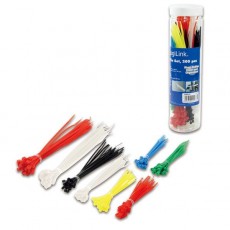 LogiLink Cable Tie Set - Assorted Colours & Sizes - 200 Pack