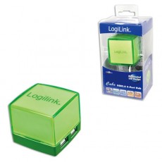LogiLink USB 2.0 4 Port Illuminated Cube Hub - Green