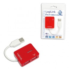 LogiLink USB 2.0 4Port Hub - Red