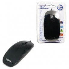 LogiLink USB Optical Slim mouse Flat style - Black