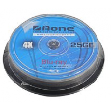 Aone 4x White Printable 25GB BD-R (10 Tub)