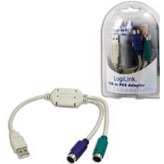 LogiLink USB 2.0 A Plug to 2 X PS/2 Sockets Cable