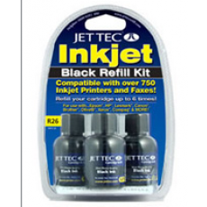 Jettec Inkjet Refill Kit 3x30ml+1x30ml Flush