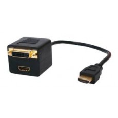 Cable Splitter HDMI to HDMI + DVI-D Gold Plated