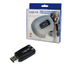 LogiLink USB 2.0 Audio Adaptor with Microphone Jack 